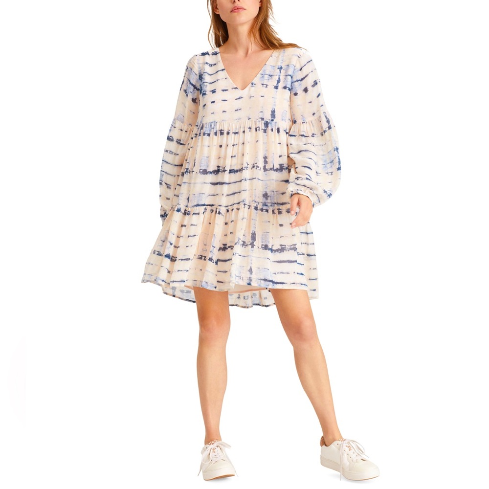 Sanctuary Imagine Tie Dye Tiered Babydoll Mini dress size 8 Medium